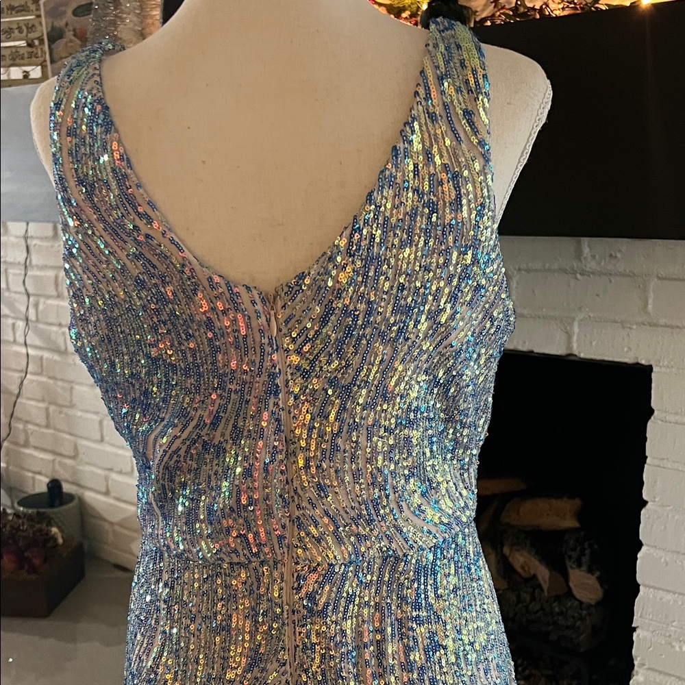 Night Way Collections Iridescent Sequin Maxi Dress - Picture 6 of 9
